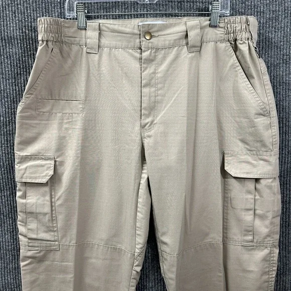 Galls Mens Cargo Pants Size 38x32 Beige Cotton Blend Utility Outdoor Mid Rise - Picture 2 of 12